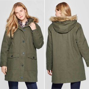 Olive Green Hooded Parka | Universal Thread